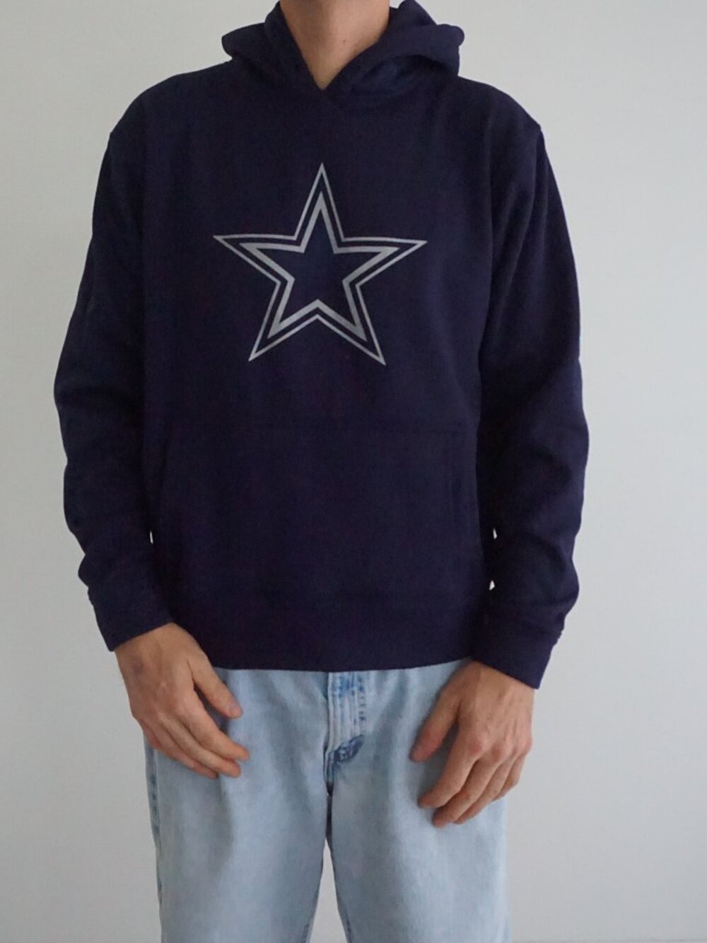 Dallas Cowboys Authentic Navy Blue Star Logo NFL Football Team Fan Gear Hoodie S